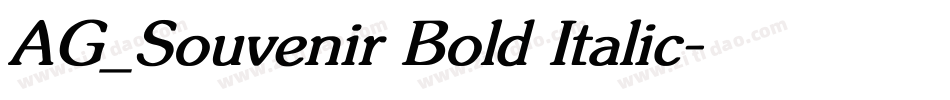 AG_Souvenir Bold Italic字体转换
